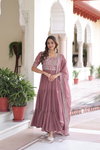 KA 1213 Faux Blooming With Embroidered Work Gown Wholesale Suppliers In Mumbai
